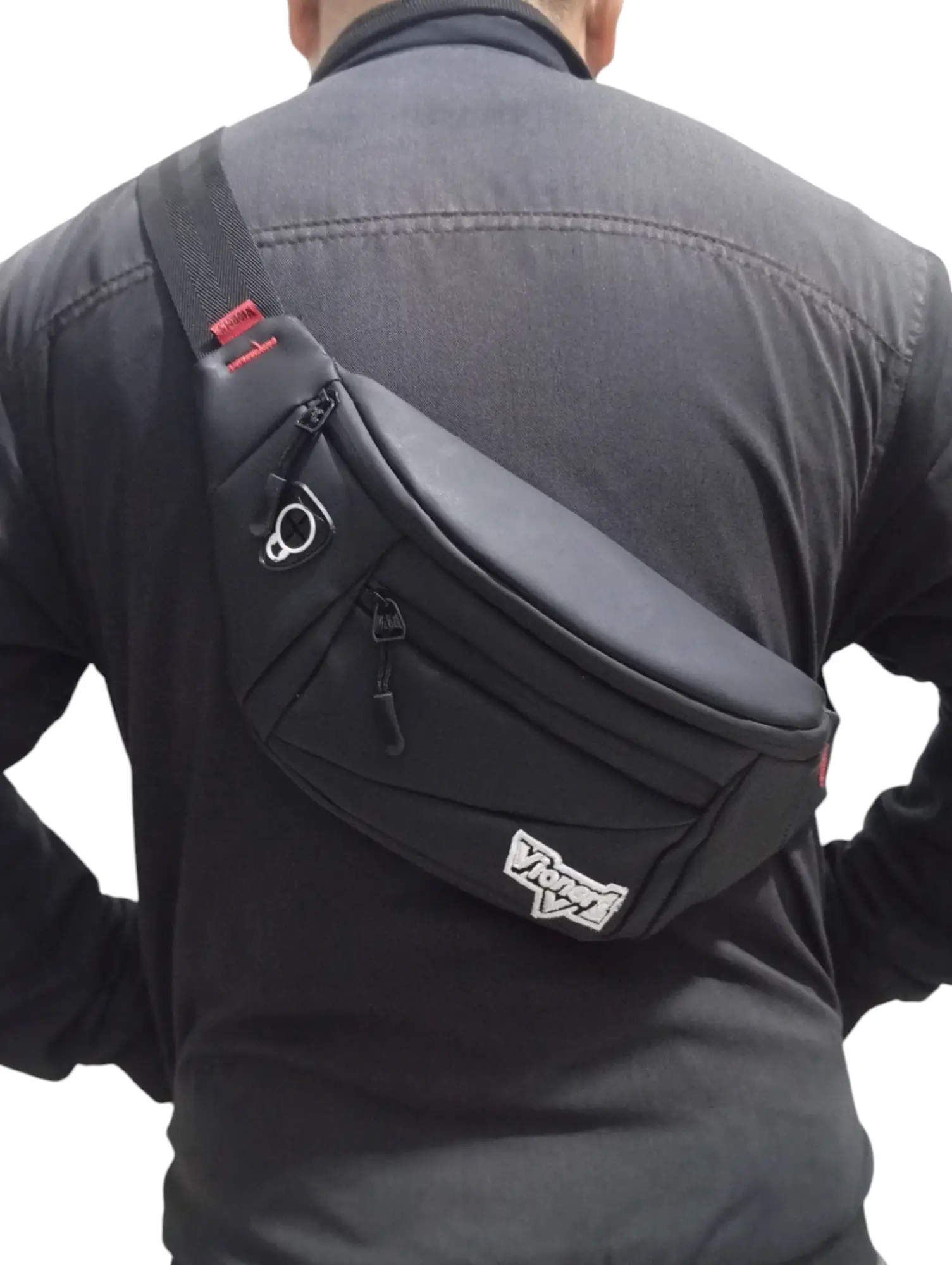 Vioners Tas Selempang  Original Waistbag Slingbag Pria Wanita Pinggang Waterproof Keren Hitam