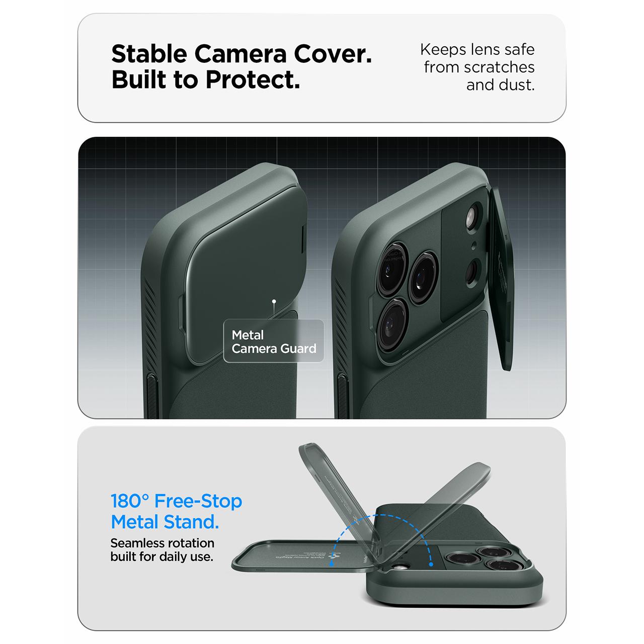 Case For iPhone 17 Air Pro Max Spigen Optik Armor MagFit MagSafe Camera Slide Cover Anti Crack Hybrid Casing