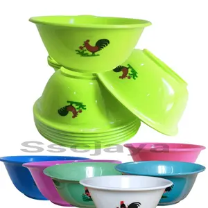 Isi 6 mangkok warna ayam jago untuk bakso mie ayam tahan panas anti pecah