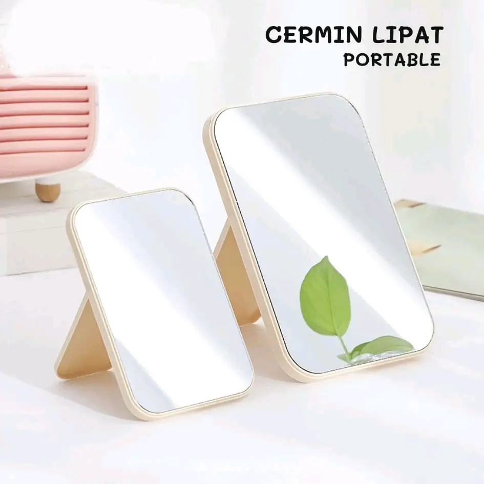 kaca rias make up portable lipat / kaca rias mini malis lipat