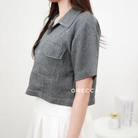 Gambar ORECCA - Zen Top Atasan Lengan Pendek Kantong Wanita - Sand dari Orecca.id Kota Administrasi Jakarta Barat 3 Tokopedia