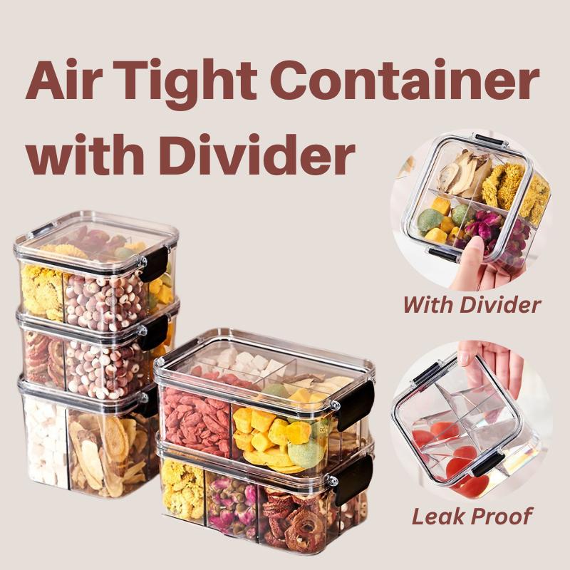 Stackable Air Tight Containers Airtight container plastic stackable with dividers Lockable - TikTok ...