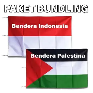 Bendera Indonesia dan bendera palest1n