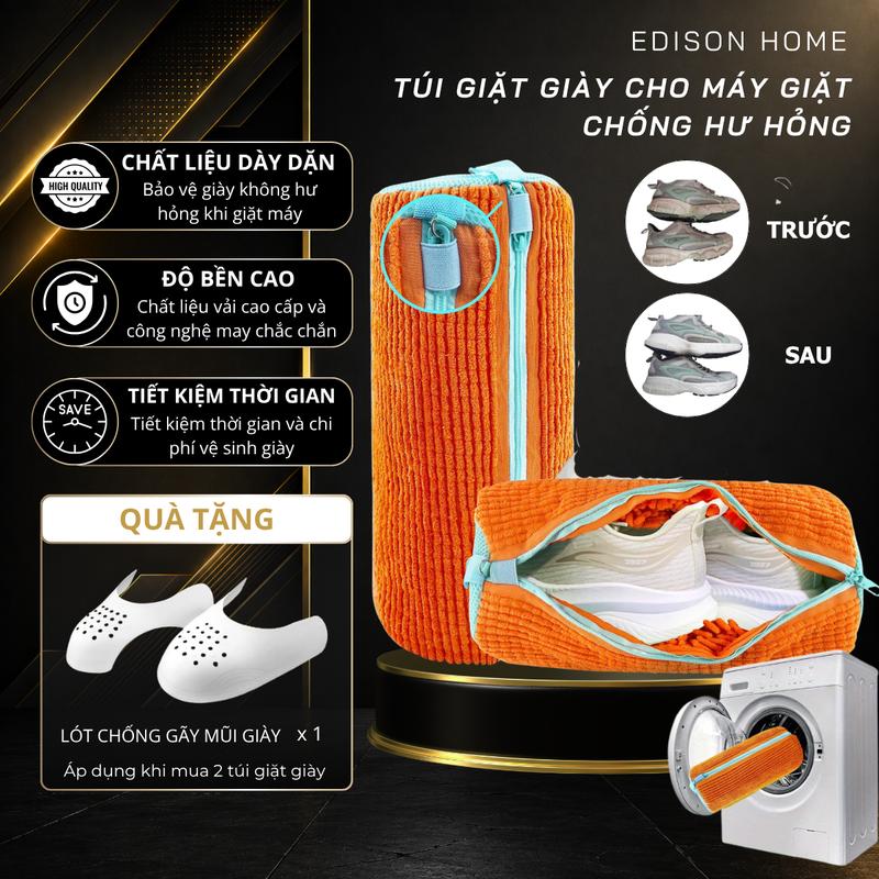Túi Giặt Giày Máy Giặt Chống Biến Dạng Dụng Cụ Vệ Sinh Giày Tiện Lợi Cao Cấp Giữ Form Giày Không Lo Trầy Xước