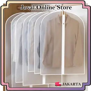 COVER BAJU RESLETING PEVA ANTI DEBU / SARUNG BAJU /COVER GANTUNG BAJU Pakaian cover  baju bepergian