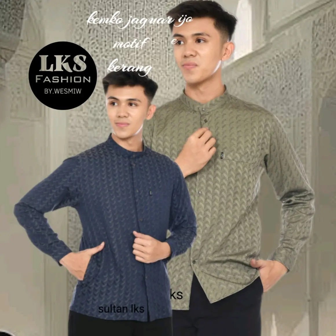 Kemko sultan jaguar tangan panjang atau baju  Koko Muslim pria dewasa cocok buat kalangan muda maupun tua Motif Songket Nyaman di pakai Hitam Kancing Kantong Katun Pendek