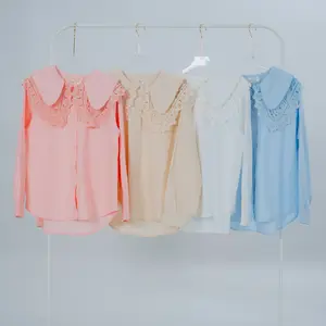 Oh Teen - Kemeja Ruffle / Broderie Vintage - Atasan Wanita