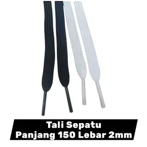 TALI SEPATU PANJANG 150CM HITAM PUTIH