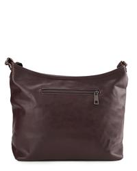 Gambar Urban State - Distressed Leather Hobo Small Crossbody Bag - Dark Brown - Dark Brown, Standar dari Urban State Kota Bogor 3 Tokopedia