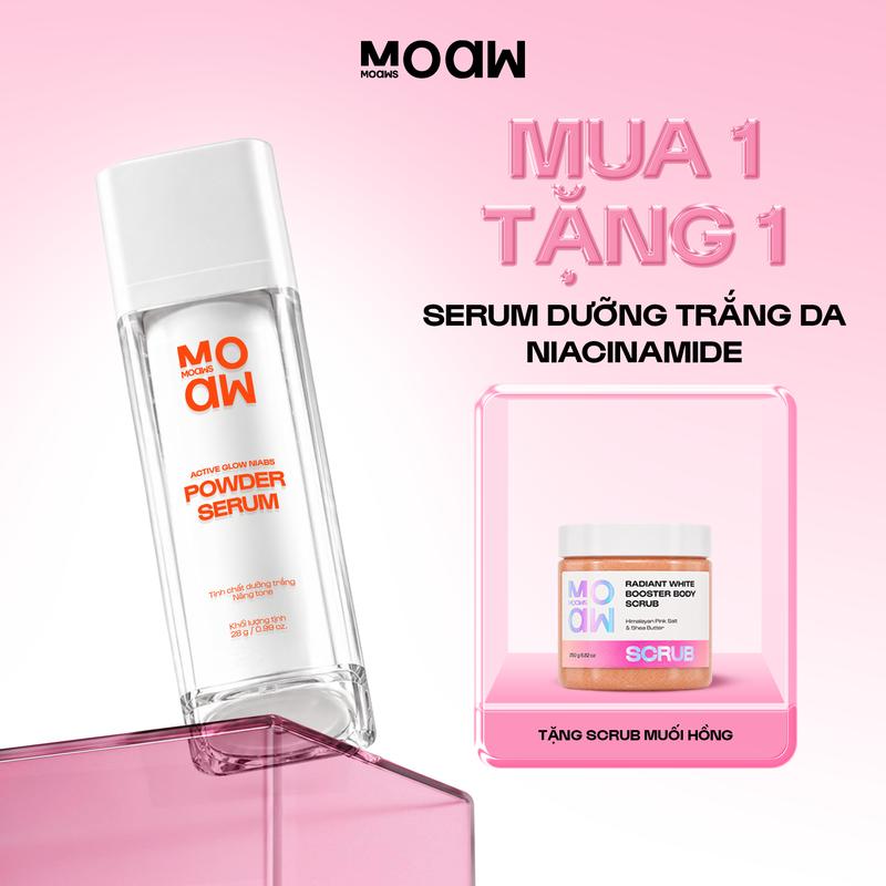 Serum Tinh Chất Dưỡng Thể Niacinamide MOAW MOAWS Trắng Da Body, Dưỡng Trắng, Mờ Thâm, Serum Ủ Kết Hợp Với Bột Thảo Mộc, Lotion, Kem Dưỡng Hỗ Trợ Kích Hoạt Sáng Da