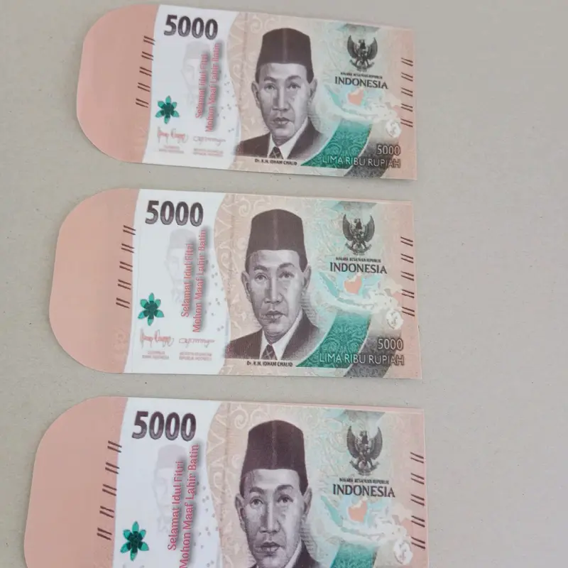 50 lembar... amplop lebaran motif gambar duwit mainan 5 rb 1