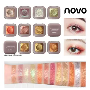ORIGINAL NOVO Eyeshadow Glitter Make up Shimmer Eyeshadow Pallette Waterproof Novo ORIGINAL