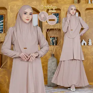 SAFINA SET ROK MALAY JERSEY SPANDEX 3 IN 1 (FREE HIJAB BERGO)