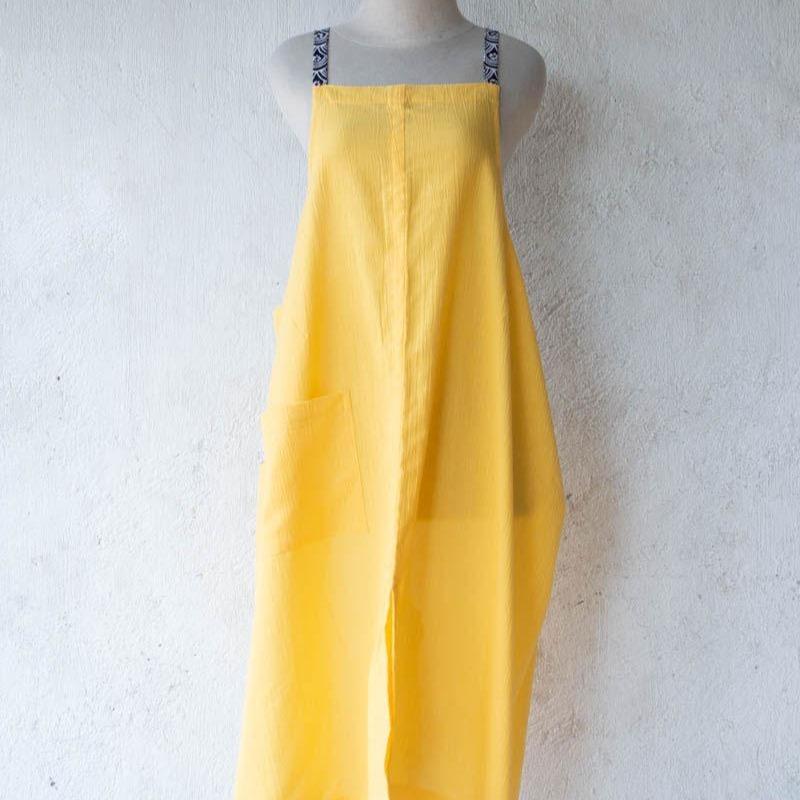 Linen apron masak (Yellow) 2