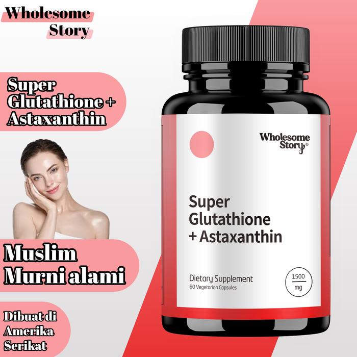 Super Glutathione Astaxanthin Untuk Kulit Halus Dan Kenyal 60 Kapsul