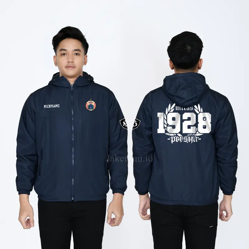 Jaket Parasut Tebal Custom Sablon DTF Bebas Custom Polos Bisa  Unisex Waterproof Logo Simple Keren 1