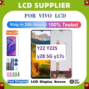 For Vivo Y17S/Y22/Y22S/Y36/Y36i//Y28-5G Lcd,Phone Touch Screen Replacement,Send Protective Film,Tools and glue,Cellphone Accessory Installation,Smartphone Device.