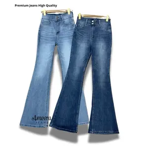 Highwaist Cutbray Jeans Stretch Whisker SZ27-34