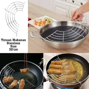 Rak Tatakan Saringan Panci Wajan Tirisan Peniris Minyak Gorengan ukuran 32cm
