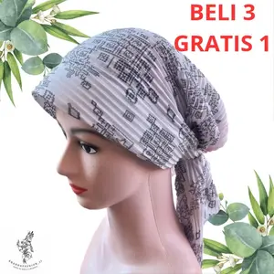 Kupluk Kerpus Ciput Topi Plisket Wanita Cantik - Model Terbaru Hat Instan Kerudung