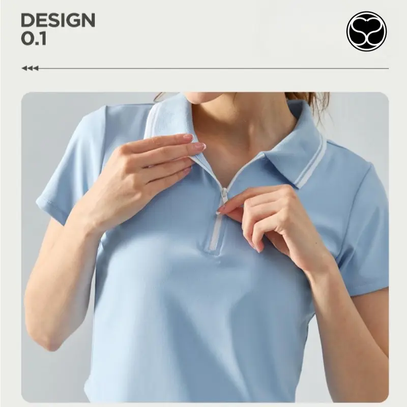 SecondShape - Tennis Golf Baju Polo Shirt Wanita Padel Tennis Olahraga Outdoor Activewear 7