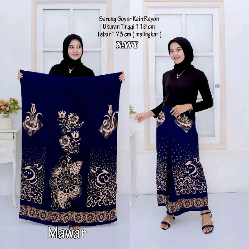 Paket 3pcs dapat 3 Sarung batik wanita sarung gloyor sarung batik santriwati bisa pilih motif/warna 7