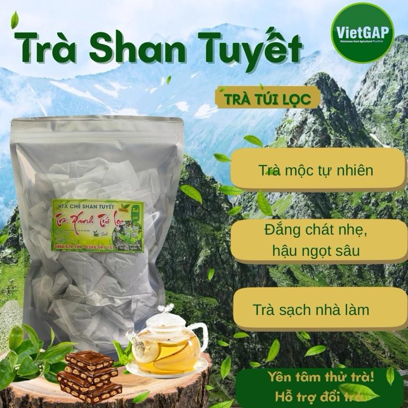  100 túi lọc Trà Shan Tuyết-Vụn tấm trà đóng túi lọc 1kg  