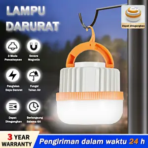 Benih Lampu Emergency Darurat Bulb LED Indoor Outdoor Rechargeable