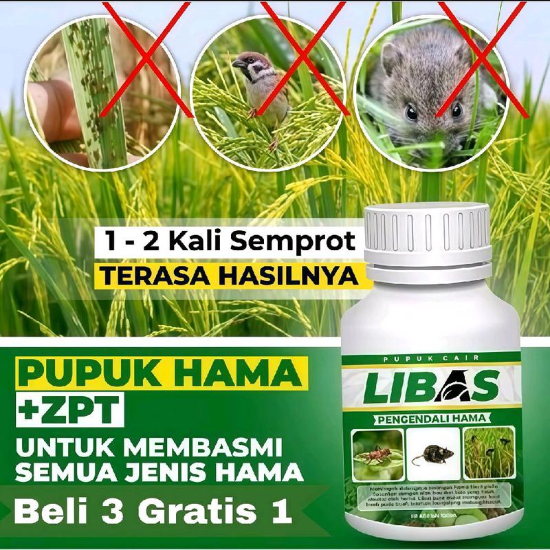 (Beli 3 gratis 1) Pupuk Libas Pembasmi Hama & Bakteri Tanaman Kebun Pohon Set Tumbuhan hama Buah tumbuhan 1