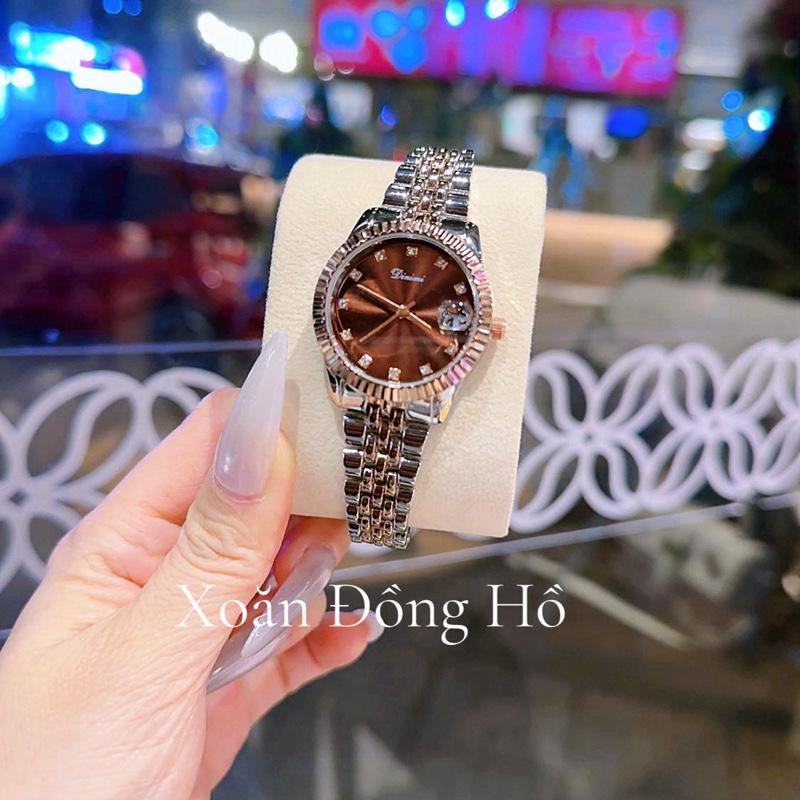  B31 Đồng hồ nữ mặt tròn dây thép không rỉ sang trọng có lịch ngày size 30mm Women Watch Đeo Tay phù hợp 40-72kg 