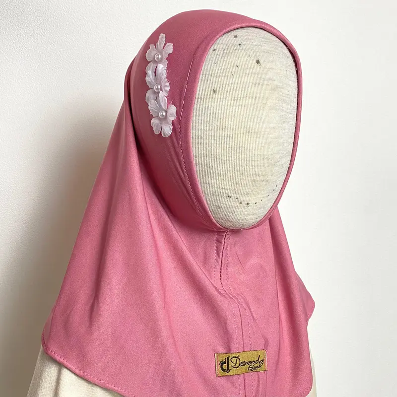Pinpin Kids - Jilbab Anak Bayi Newborn MAURIN FLOWER / Hijab Baby / Kerudung Anak Perempuan Usia 0-1 Th Motif Bunga 4