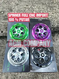 SPINNER SPINER Tutup Cover Kipas radiator Fun Spiner Full Cnc Black Vespa Mio Beat scoopy genio Dll universal motor Motorcycle