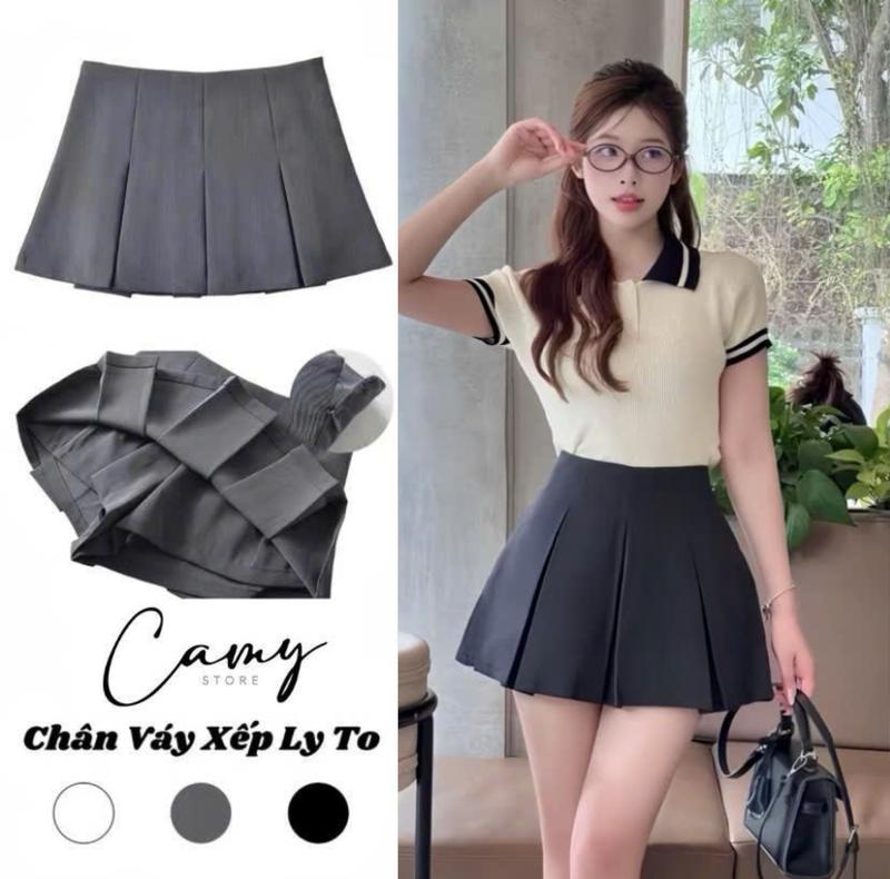 CHÂN VÁY XẾP LY TENIS SIÊU XINH CHẤT LIỆU KAKI HÀN CAO CẤP CÓ QUẦN TRONG HOTTREND CHO NỮ NHÀ CAMYY.STORE