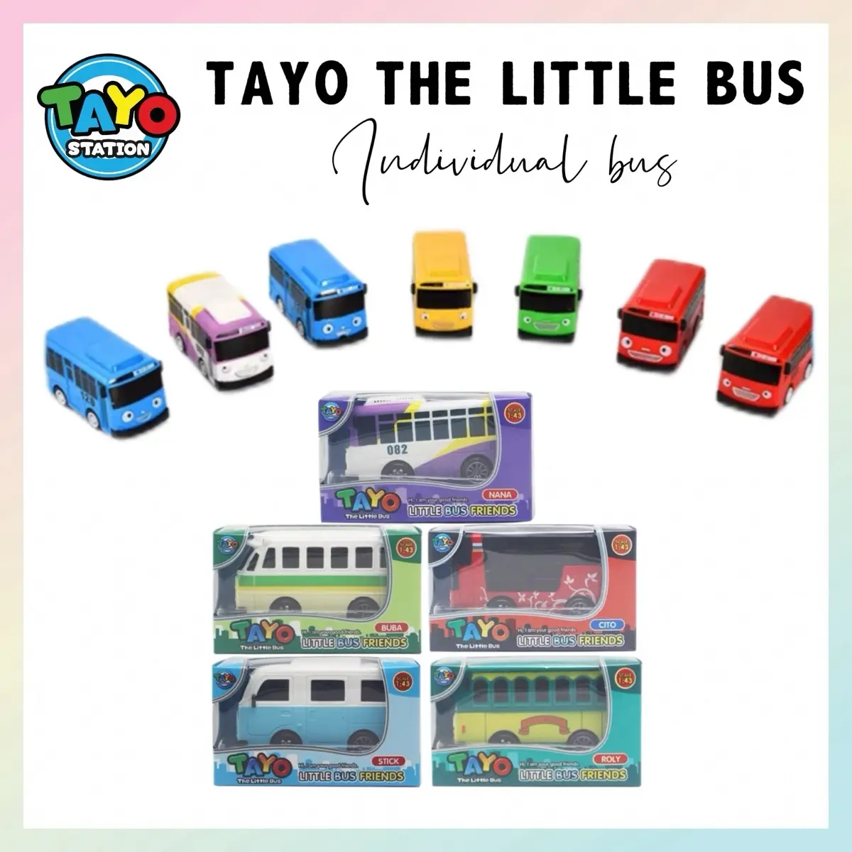 [MUMof2boys] Tayo The Little Bus Friends Special Cars Toys Tayo Rogi Gani Rani Kids Gift Toy