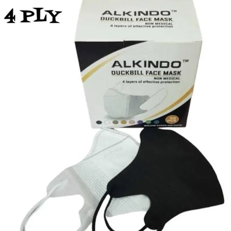 Masker Duckbill 4 Ply Alkindo - Isi 50 Pcs/Box - Nyaman & Aman di Kulit Elegan Di Pakai 0