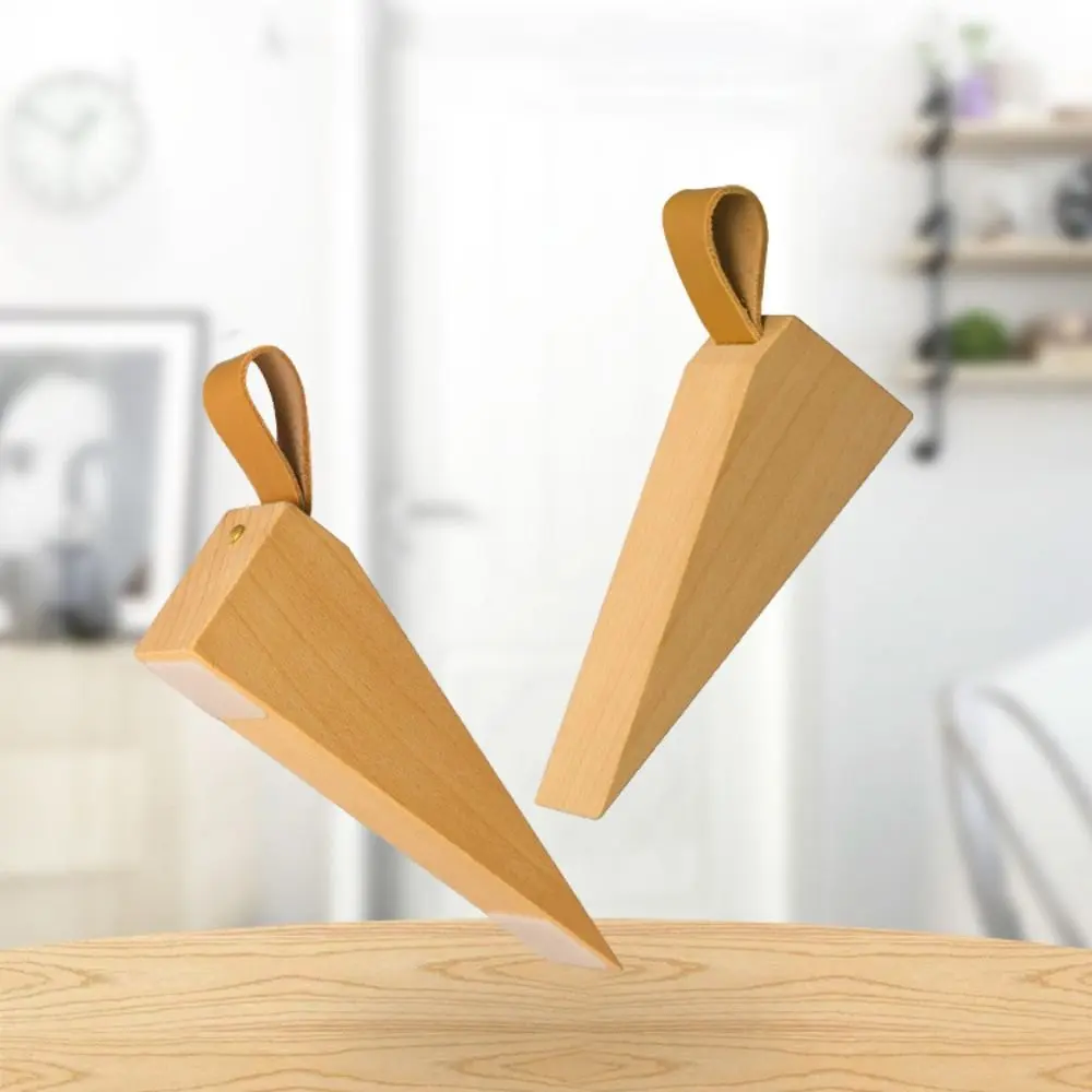 Gate Decor Anti-collision Non-Slip Solid Wood Baby Protect Wedge Door Stopper