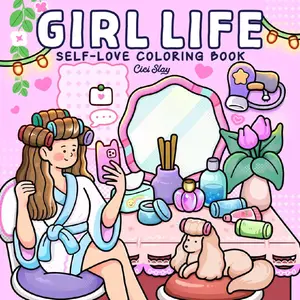 A5 Girl Life Coloring Book
