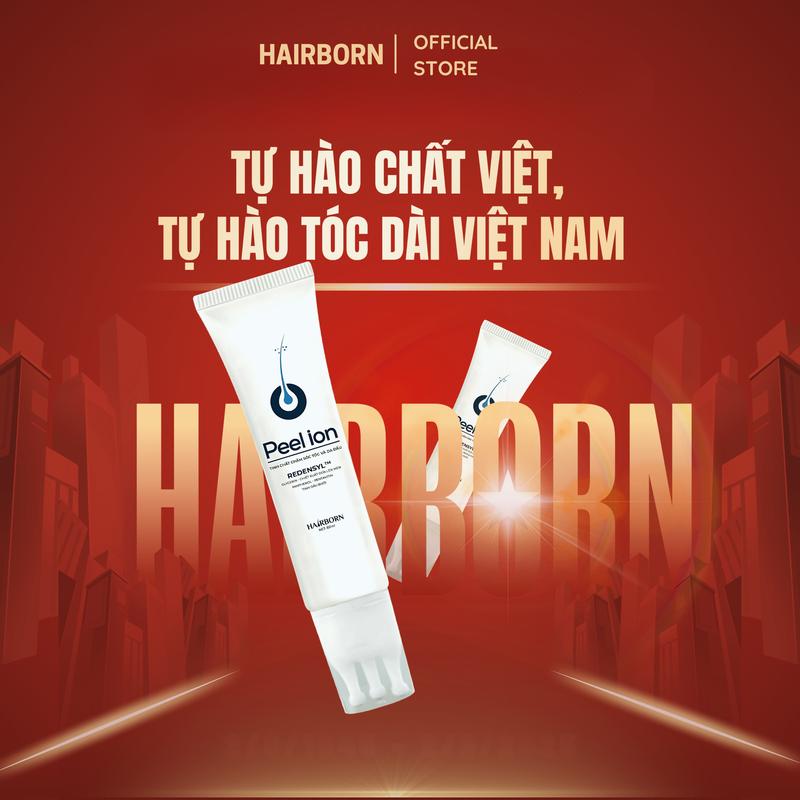  Peel Lăn Tóc i-on Hairborn Tuýp 60ml Tinh Chất Hỗ Trợ Làm Dày Tóc Giảm Rụng Hiệu Quả Với Công Nghệ Ion Nano 2 Chiều & 5000PPM Redensyl 