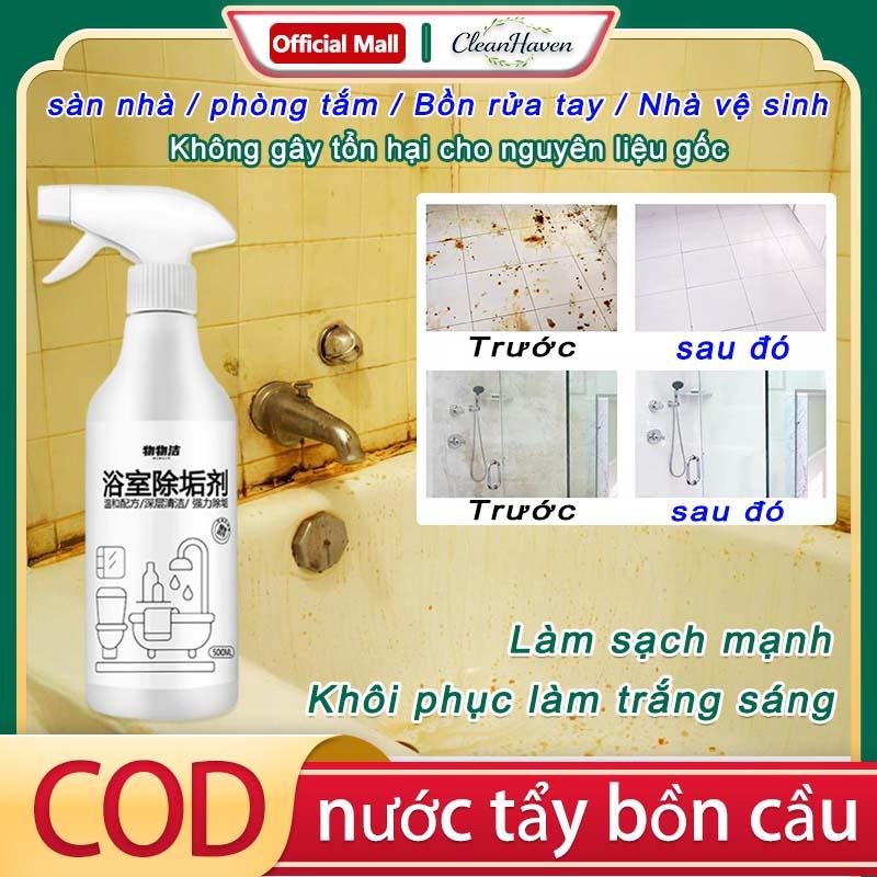 chai tẩy rửa nhà tắm nước tẩy bồn cầu vệ sinh nhà tắm tẩy cặn canxi nhà tắm tẩy trắng bồn cầu tẩy nhà tắm bị ố vàng 500ml