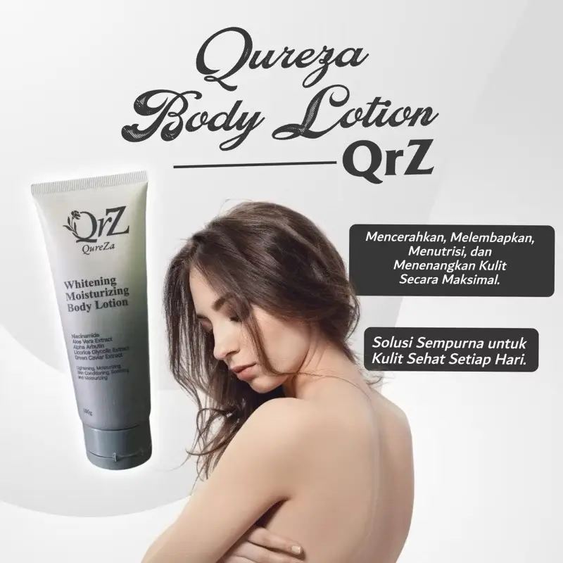 QUREZA Lotion Tubuh Pelembab dan Pencerah 2in1 Perawatan Simple dengan Hasil Maksimal isi 2pcs 100ml body  serum 2