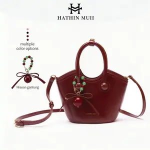 HMU5029 - HathinMuii - [Cherry bag] Tas Tangan Wanita Tas Selempang Wanita Cute Hand Bag Kulit