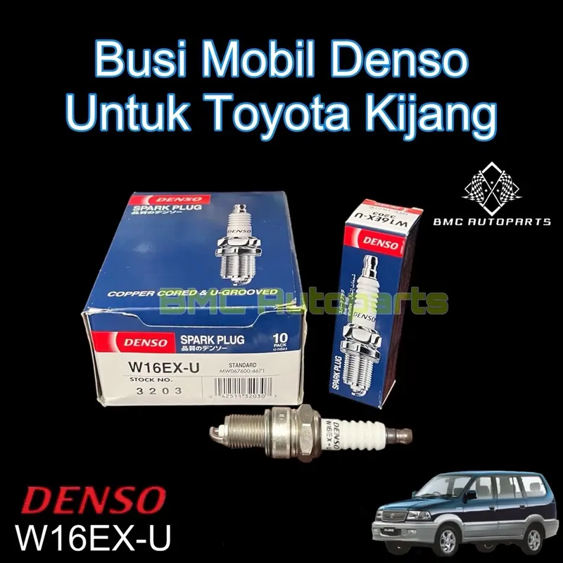 Busi Denso Original W16EX-U Mobil TOYOTA KIJANG LAMA / SUPER 5K / KAPSUL 7K NON EFI 3