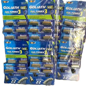 24 pcs garuk  pisau cukur janggut kepala Goliath 3 mata pisau