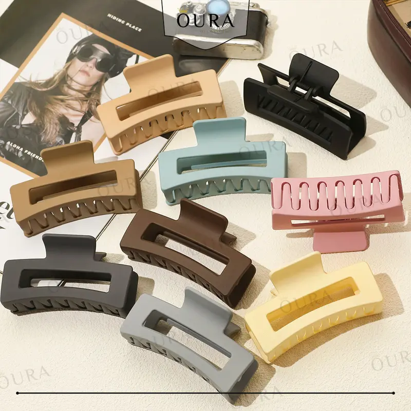 Jepitan Rambut Korea Dewasa 9 CM Warna DOFF Jepit Salon Model Kotak Jedai Korea Aesthetic 2