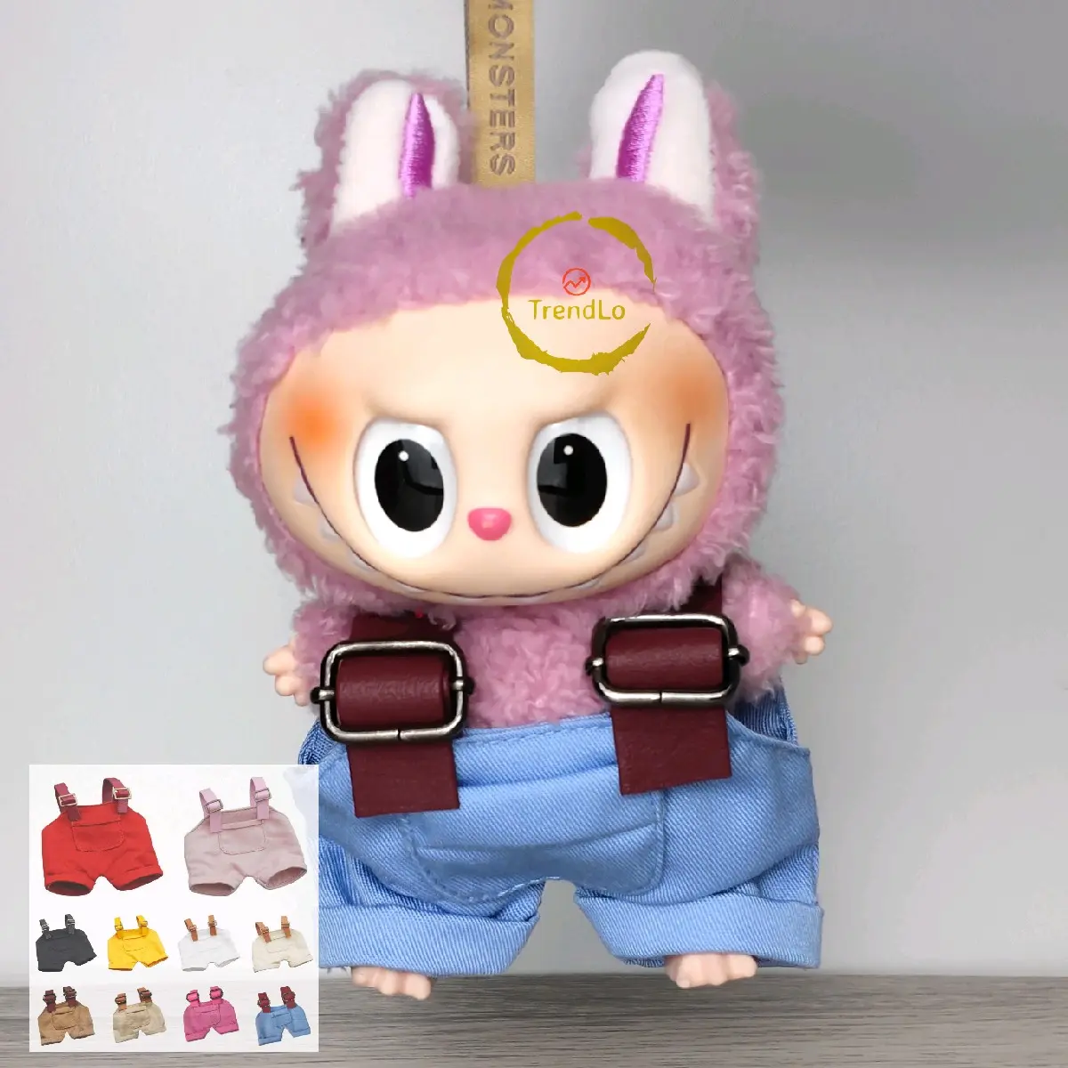 Kostum Overall + Topi Boneka Labubu - Baju Labubu Dimensi 8 Cm x 17 Cm x 7Cm - Toys, Doll
