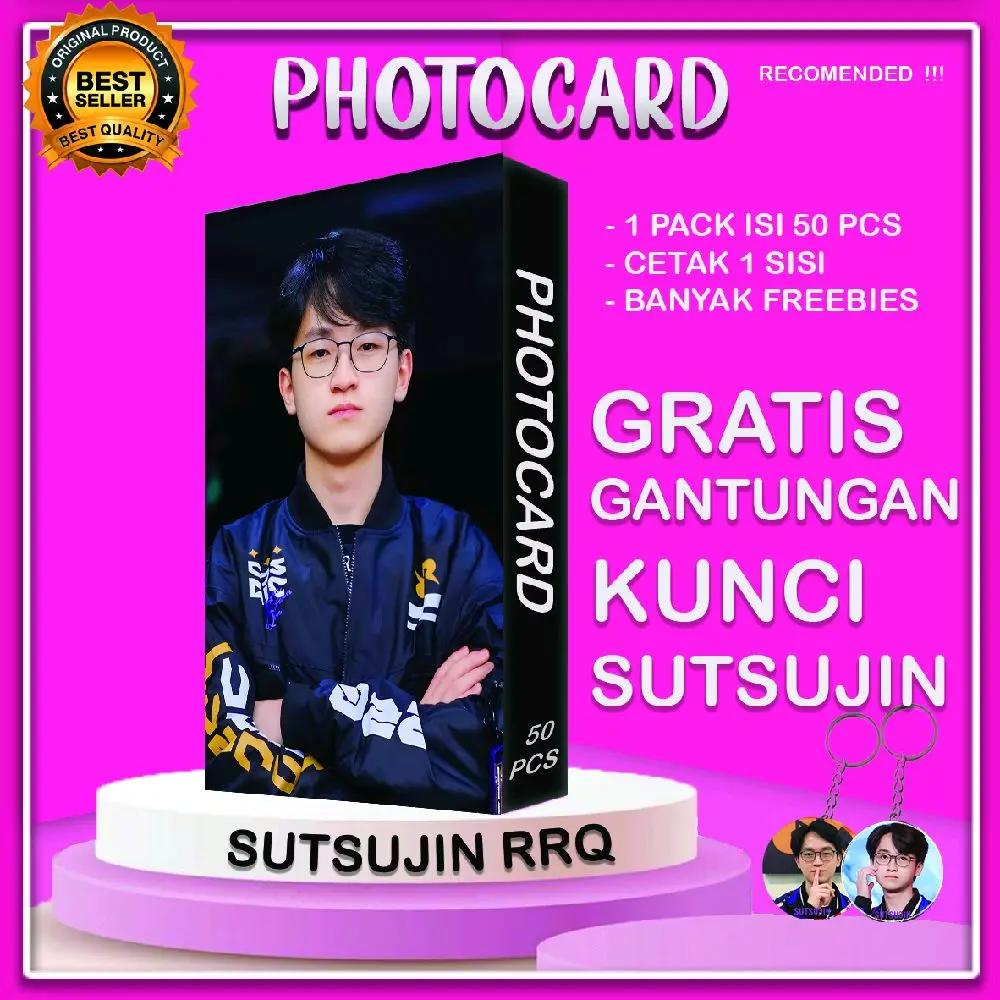 BONUS GANTUNGAN KUNCI, Photocard 50pcs SUTSUJIN RRQ, COD