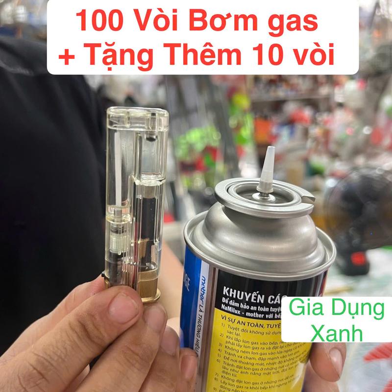 100+10 Vòi Bơm ga hột quẹt bằng bình gas mini du lịch - Bếp - Camping