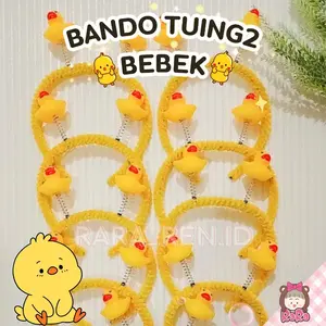 BANDO TUING TUING BEBEK KUNING LUCU BANDO LUCU KOREA / BANDO KOREA / BANDO  WANITA ANAK FASHION  HEADBAND KEKINIAN Aksesoris Rambut Bando Karakter Lucu Telinga Beruang - Bandana Pom Pom Bulu Lembut Untuk Wanita Fashion Trendy