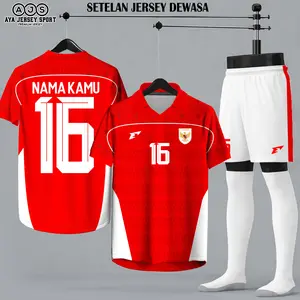 Sablon Nama Nomor Punggung Jersey Setelan Timnas Grade Terbaru Pria ERSPO Olahraga Futsal Bola