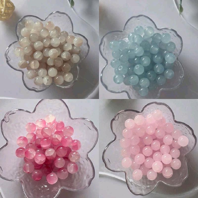 SET 50 HẠT ĐÁ 8LI~8MM DÙNG LÀM PHỤ KIỆN TRANG SỨC
